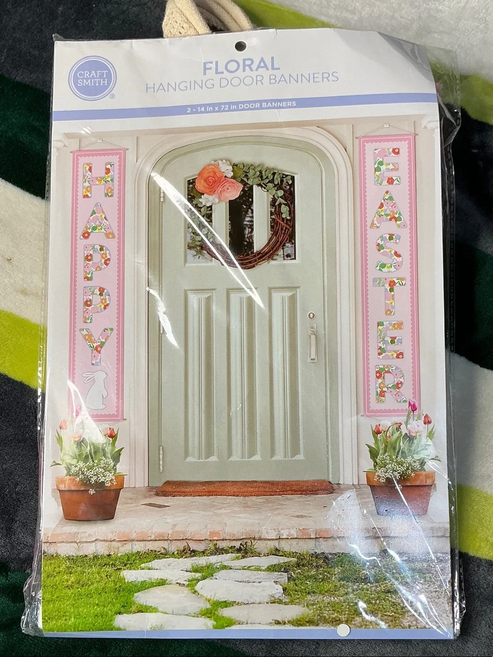 Craft Smith Floral Happy Easter Hanging Door Banners Set of 2